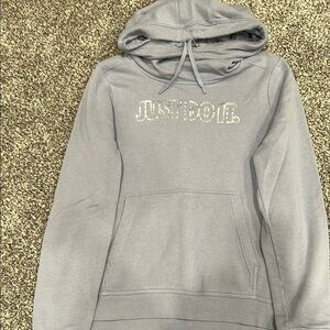 Nike Gray Hoodie with Silver Logo